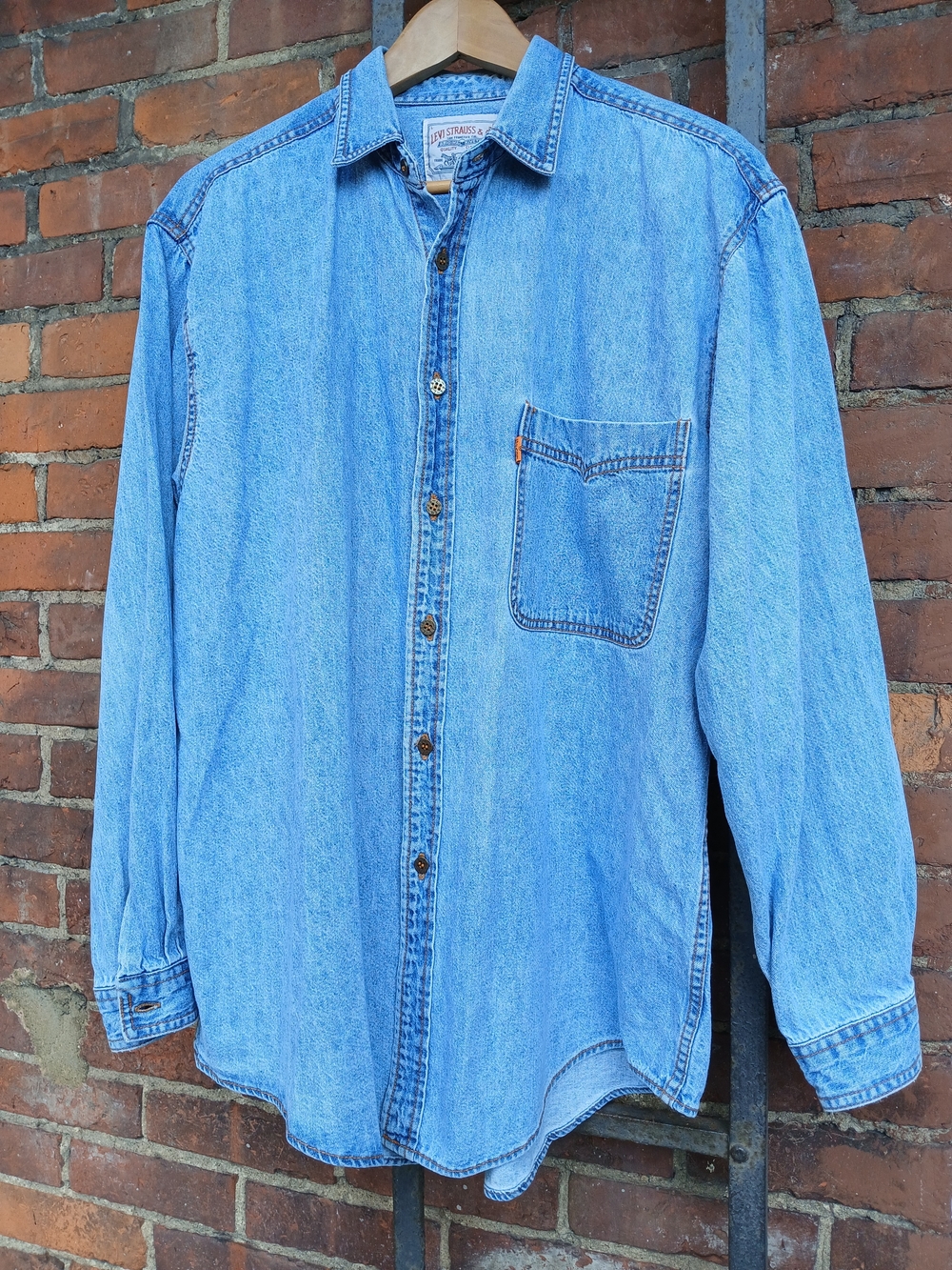 Levi's Classic Light Wash Denim Button-Up Shirt